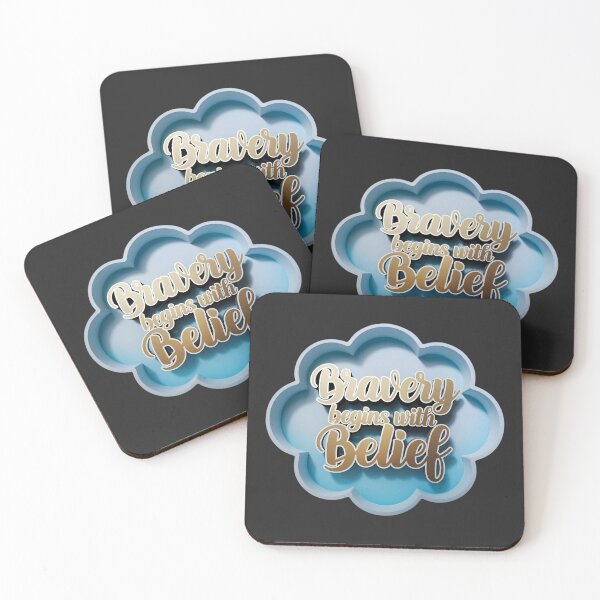 Item preview, Inspirational Quote, Bravery begins with belief designed and sold by Indoni.