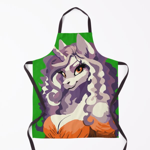 Item preview, Monochrome Unicorn Lady wears Bright Orange designed and sold by KlakkDrawsStuff.