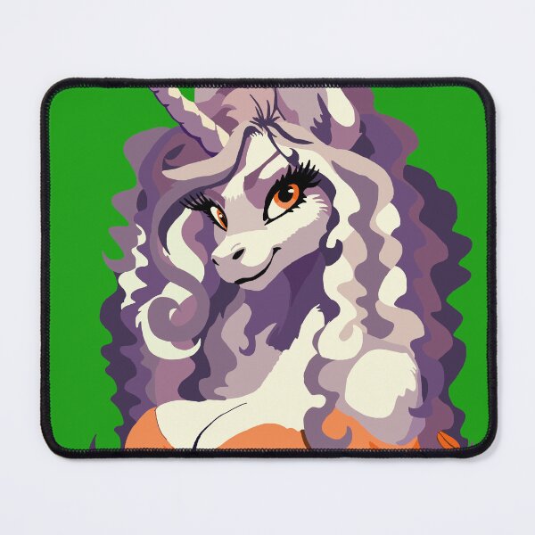 Item preview, Monochrome Unicorn Lady wears Bright Orange designed and sold by KlakkDrawsStuff.