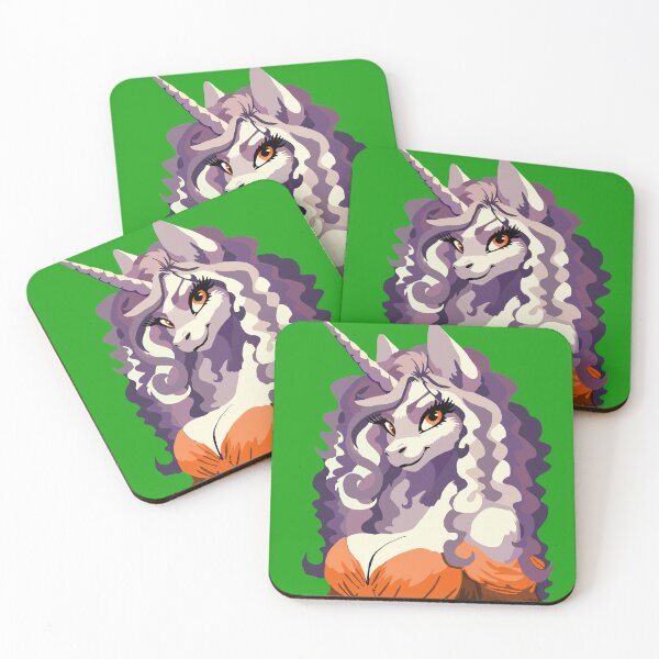 Item preview, Monochrome Unicorn Lady wears Bright Orange designed and sold by KlakkDrawsStuff.