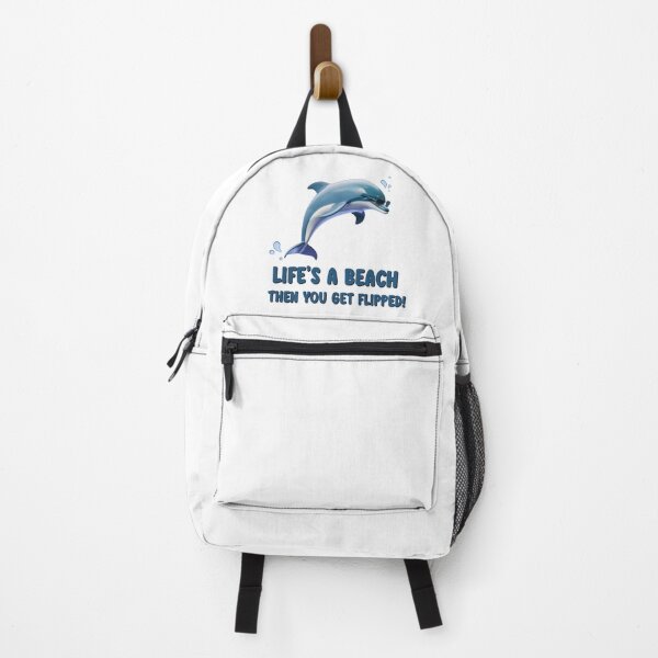 Item preview, Life's a beach, then you get flipped.. cute dolphin designed and sold by BugiDesignArt.
