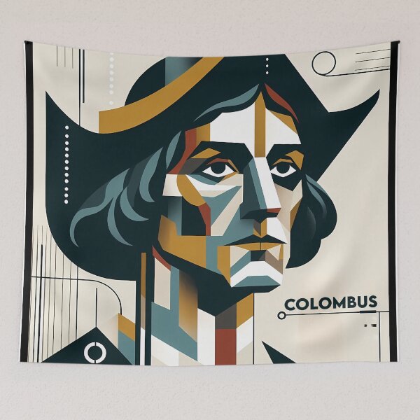 Artikelvorschau, Christopher Columbus – Zeitgenössische minimalistische kubische Kunst entworfen und verkauft von OzzFrequency.