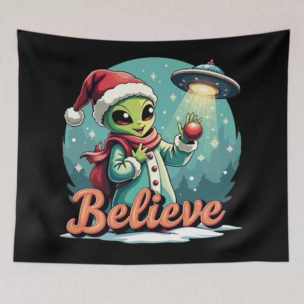 Item preview, christmas alien santa costume funny ufo / believe ufo santa designed and sold by Krasnovaovaova.