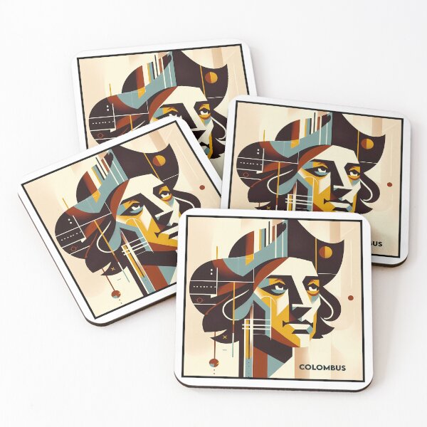 Artikelvorschau, Christopher Columbus – Zeitgenössische minimalistische kubische Kunst entworfen und verkauft von OzzFrequency.