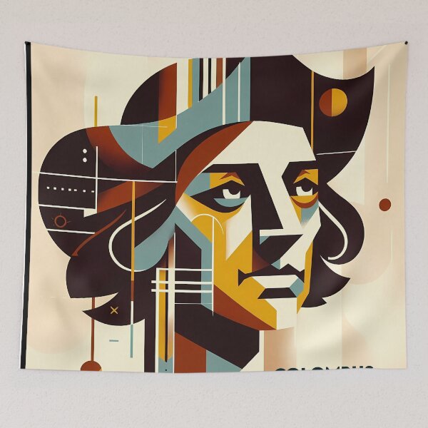 Artikelvorschau, Christopher Columbus – Zeitgenössische minimalistische kubische Kunst entworfen und verkauft von OzzFrequency.