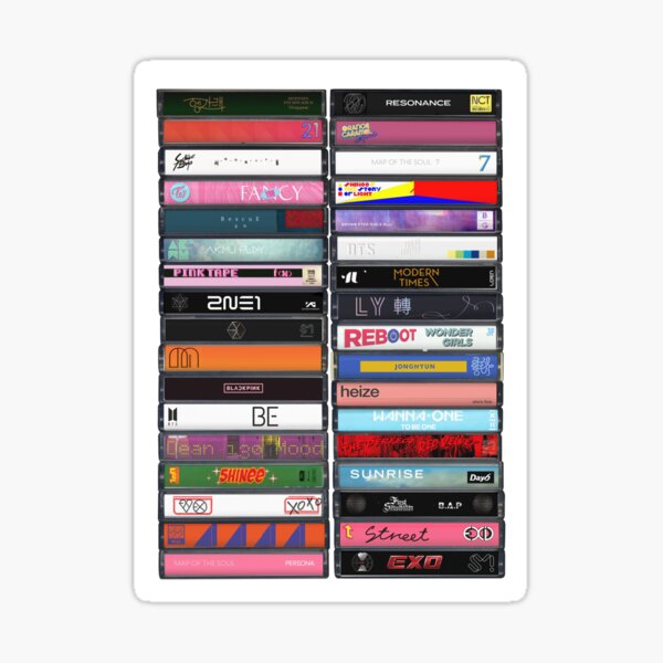 Artikel-Vorschau von K-Pop – K-Pop-Musikfan – Kassettendruck mit koreanischer Musik, designt und verkauft von Mr Mustard Prints.