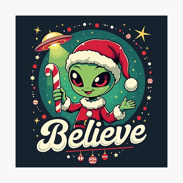 Item preview, christmas alien santa costume funny ufo / believe ufo santa designed and sold by Krasnovaovaova.