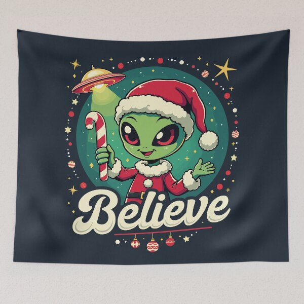 Item preview, christmas alien santa costume funny ufo / believe ufo santa designed and sold by Krasnovaovaova.