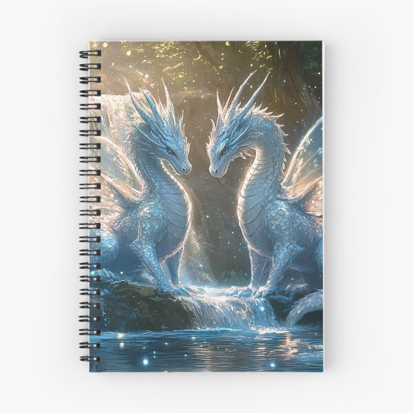 Item preview, Dragons in a Forest Waterfall designed and sold by ACastilloArt.