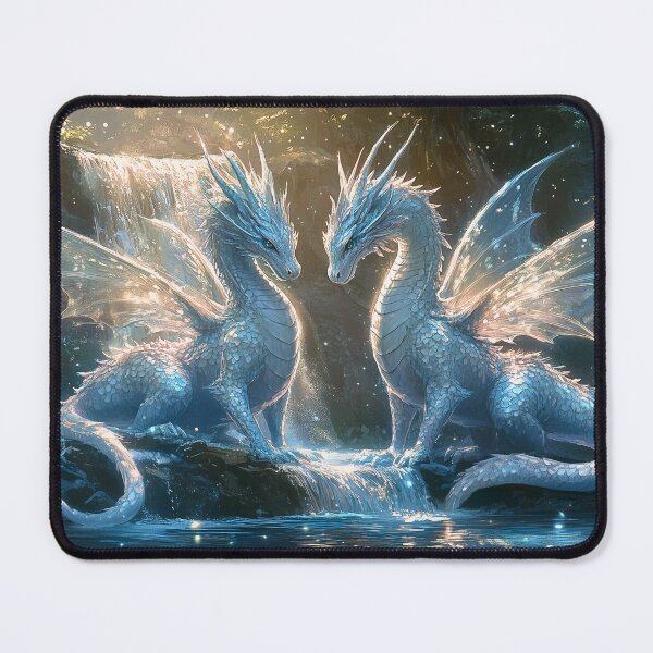Item preview, Dragons in a Forest Waterfall designed and sold by ACastilloArt.