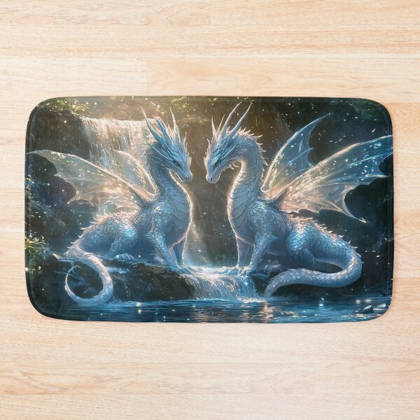 Item preview, Dragons in a Forest Waterfall designed and sold by ACastilloArt.
