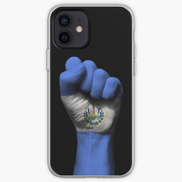 Flag of El Salvador on a Raised Clenched Fist iPhone Soft Case