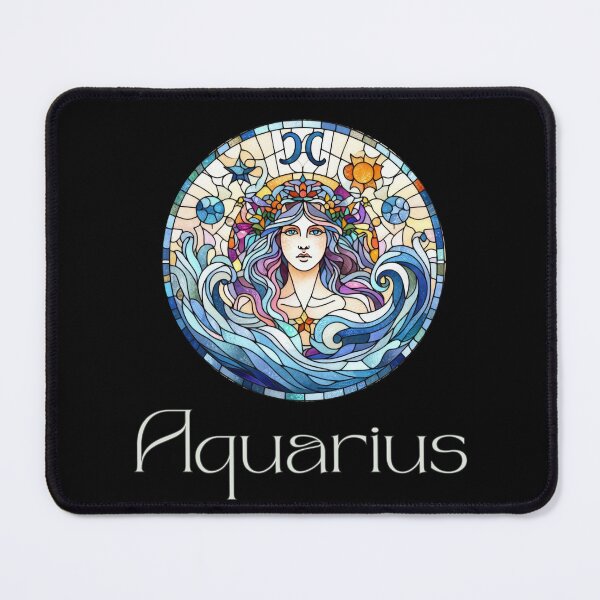 Artikelvorschau, Wassermann Horoskop Zeichen - Sternzeichen Buntglas entworfen und verkauft von DreamsArtwear.