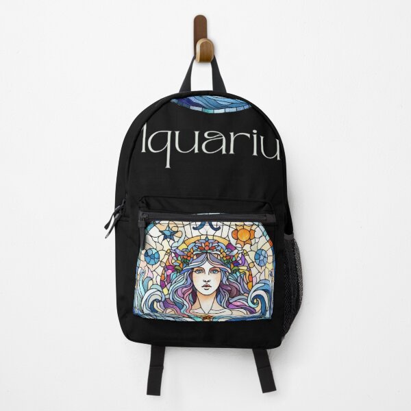 Item preview, Aquarius Horoscope Sign - Zodiac Stained Glass designed and sold by DreamsArtwear.