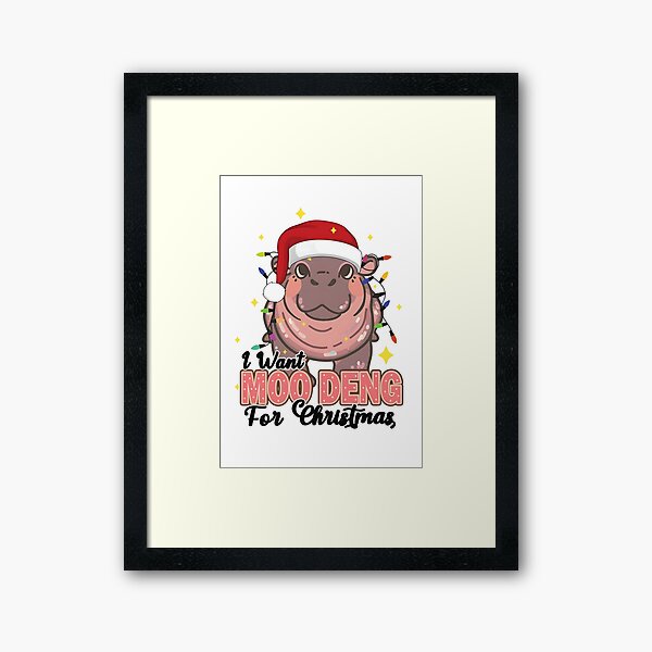 Item preview, I Want Moo Deng For Christmas designed and sold by kjanedesigns.