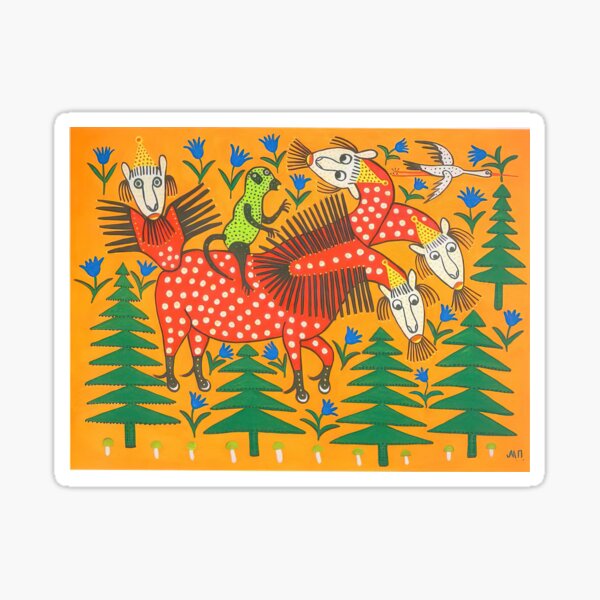 Item preview, Maria Primachenko - Monkey Riding a Four-Headed Beast designed and sold by flexmortis.