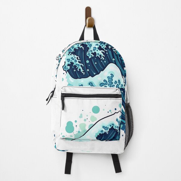 Item preview, Abstract Wave Made of Recycled Plastic in Shades of Blue, Green, and White designed and sold by VibeTCreations.