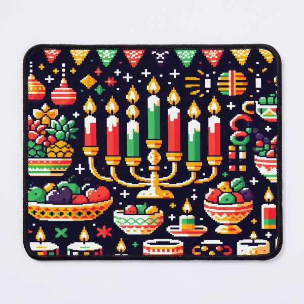 Item preview, Kwanzaa Pixel Celebration designed and sold by Imaginarium of Chaos falcon88 .