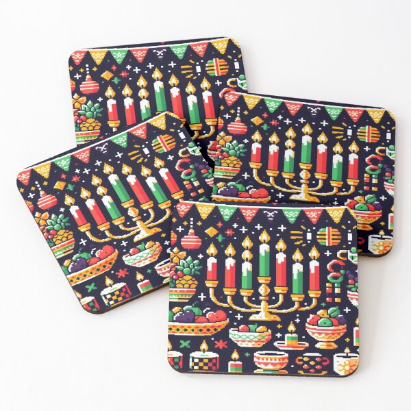 Item preview, Kwanzaa Pixel Celebration designed and sold by Imaginarium of Chaos falcon88 .