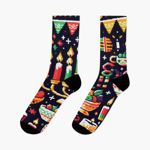 Item preview, Kwanzaa Pixel Celebration designed and sold by Imaginarium of Chaos falcon88 .