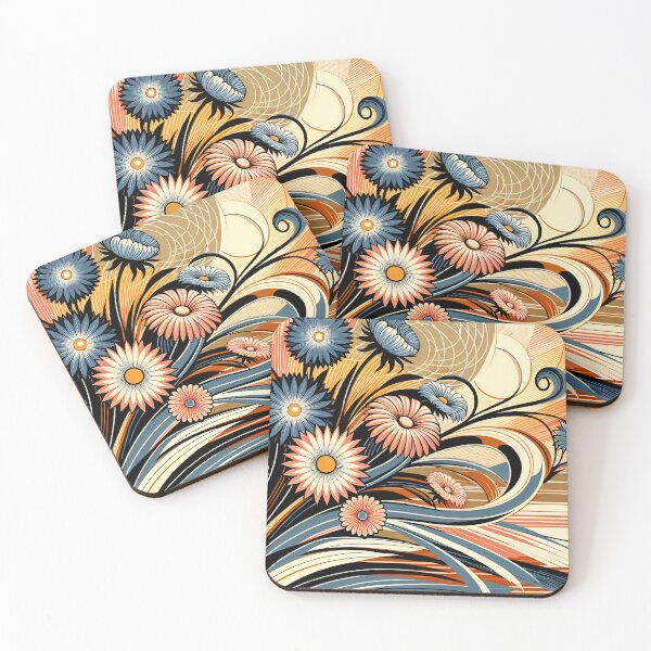 Item preview, September Birth Flower Aster Abstract Art Deco designed and sold by Truck Stop One.
