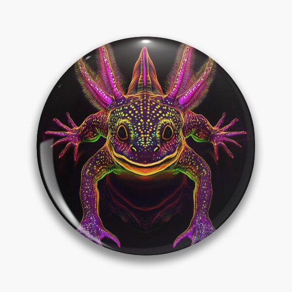 Item preview, poster neon yellow violet oxolot on black background designed and sold by AlinaMalina24.