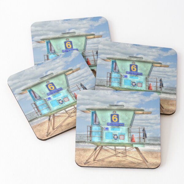 Item preview, Lifeguard Shack on a Cloudy Day at the Beach designed and sold by kreativejooce.