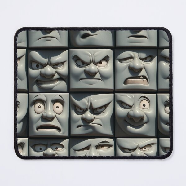 Item preview, Multiple Faces Square Expressions - Grey designed and sold by gugacurado.