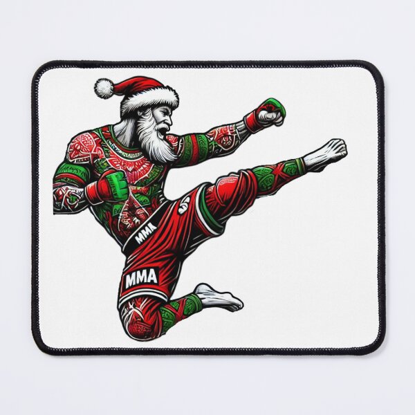 Item preview, MMA Santa Flying Kick Funny Christmas designed and sold by BlankCanvasHaHa.