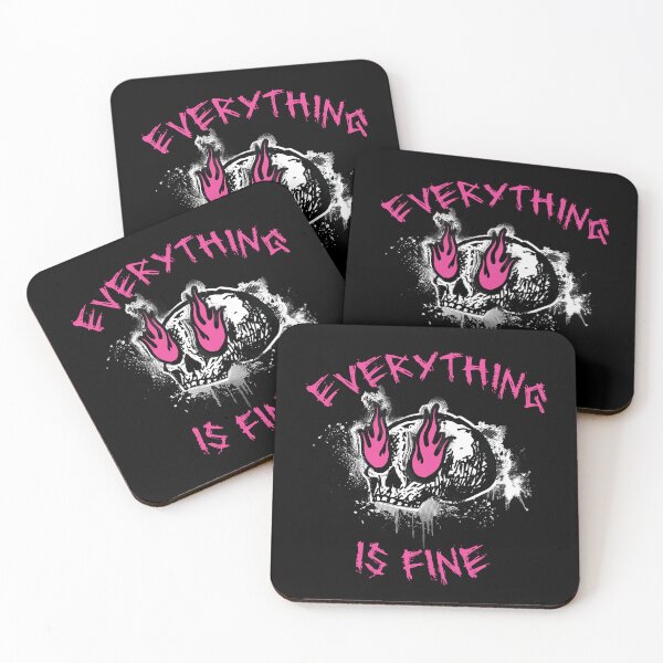 Item preview, Everything is Fine Goth Skull, Dark Humor Anxiety, 90s Grunge designed and sold by tiberius1023.