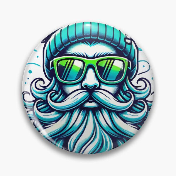 Item preview, Cool Bearded Santa with Sunglasses designed and sold by AIARTIST1.