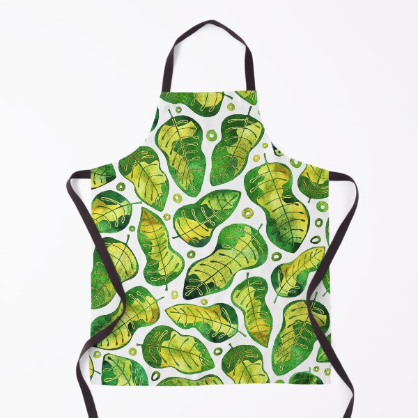 Item preview, Green Hand Drawn Watercolor Tropical Leaves Pattern designed and sold by schorrnuff.