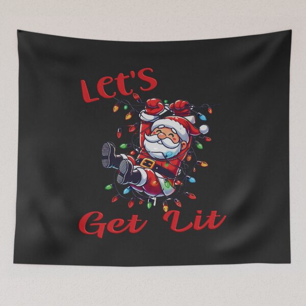 Item preview, Santa-Let's Get Lit designed and sold by VibeHiveThreads.