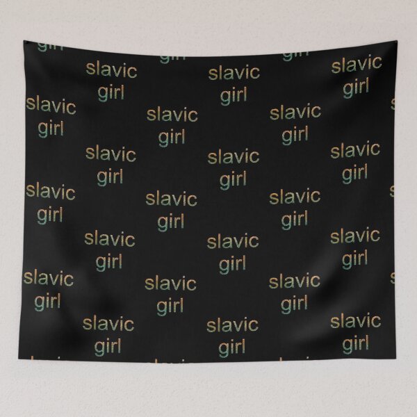 Item preview, Slavic girl inscription, colorful slavic inscription, colorful slavic girl inscription designed and sold by Dormitria.