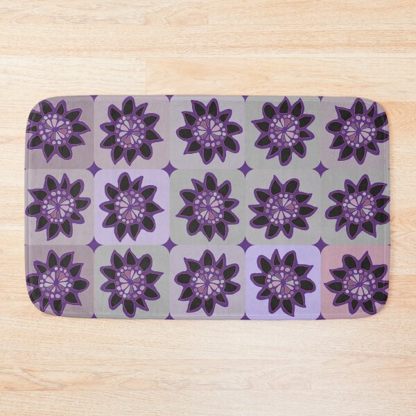 Item preview, Chunky Deep Purple Hand Drawn Flowers Pattern designed and sold by schorrnuff.