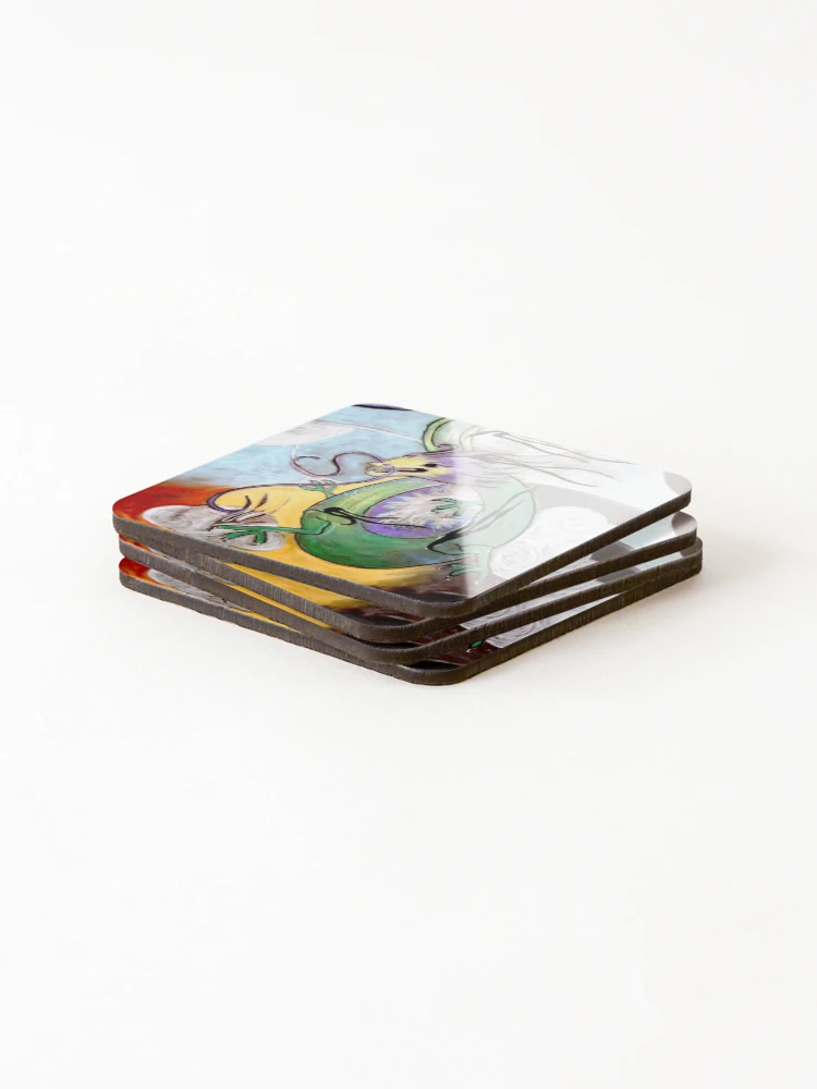 Thumbnail 4 of 5, Coasters (Set of 4), Cloud Dragon designed and sold by InfinitePathArt.
