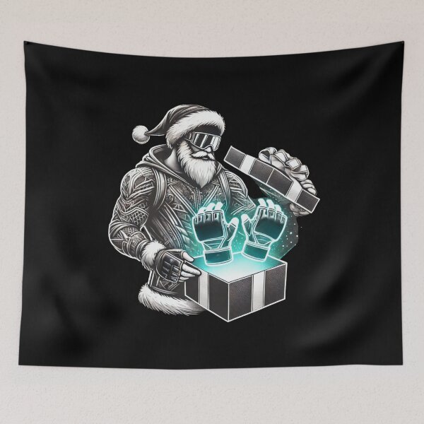 Item preview, Mixed Martial Arts Santa Gift Gloves Christmas designed and sold by BlankCanvasHaHa.