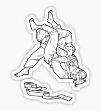 Frauen, die Armbar Shirt ersticken Sticker