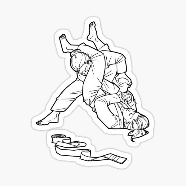 Women Grappling Armbar: Fight Like a Girl Sticker