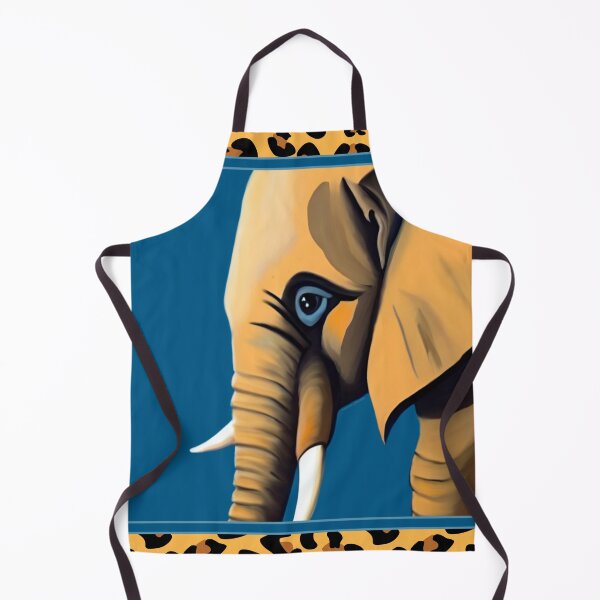 Item preview, Bold Blue and Gold Elephant with Cheetah Pattern designed and sold by MarikaJohnson.