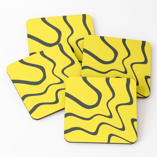 Item preview, Charcoal & Yellow Color Swirl designed and sold by TondoMeander.