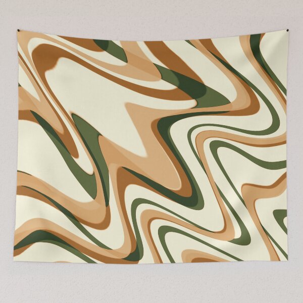 Item preview, Cornsilk Kombu Fall Green Color Swirl designed and sold by TondoMeander.