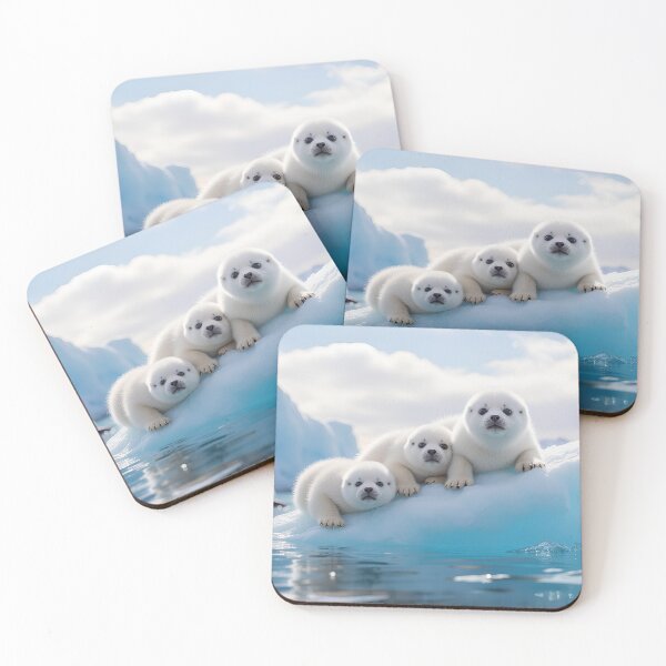 Item preview, Cute Baby Seals Lying on the Iceberg  designed and sold by Pim-Crystal.
