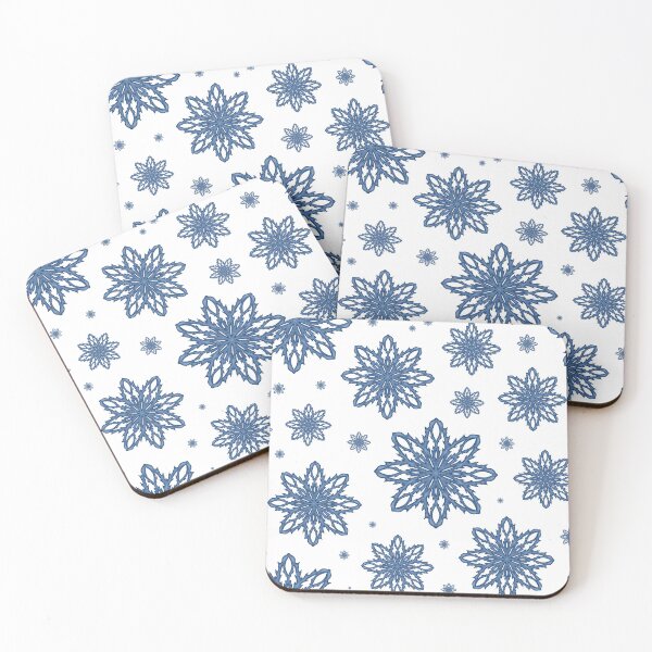 Item preview, Pattern of falling snowflakes "Inspiration" of light blue color designed and sold by Cherevan.