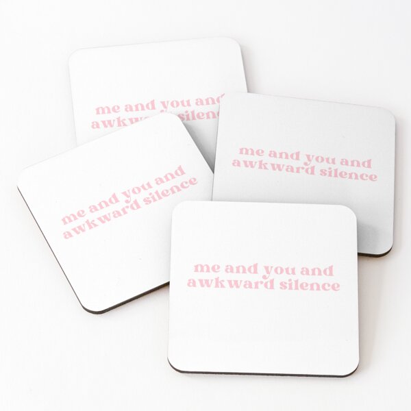 Item preview, 'me and you and awkward silence' pink cutsie sticker  designed and sold by Alishba-art.