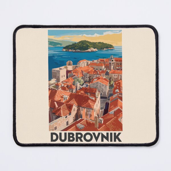 Item preview, Dubrovnik Croatia Illustration Travel Art Vintage designed and sold by KrisSidDesigns.