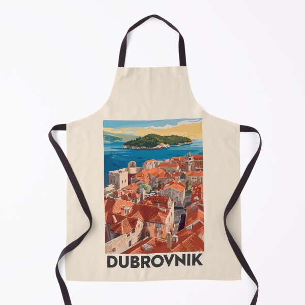 Item preview, Dubrovnik Croatia Illustration Travel Art Vintage designed and sold by KrisSidDesigns.
