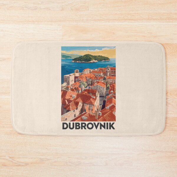 Item preview, Dubrovnik Croatia Illustration Travel Art Vintage designed and sold by KrisSidDesigns.