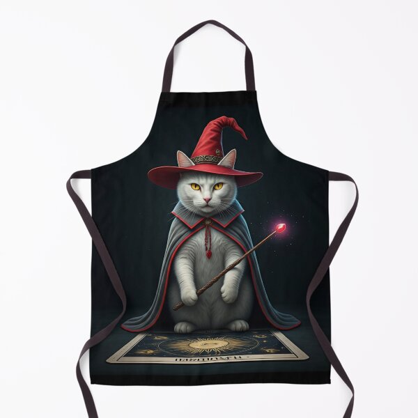 Item preview, The Feline Wizard: A Tarot Card of Magic and Mystery. Magical Cat Wizard - Amulet of Luck designed and sold by MarCreativArt.