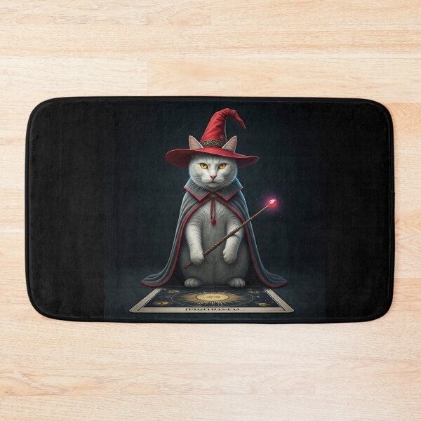 Item preview, The Feline Wizard: A Tarot Card of Magic and Mystery. Magical Cat Wizard - Amulet of Luck designed and sold by MarCreativArt.